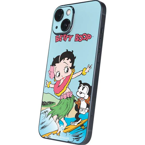 Betty Boop Surfing iPhone 14 Plus Skin